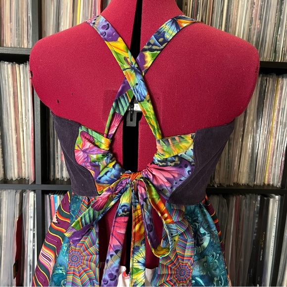 alien superstar patchwork apron top y2k phish 90s 👽 - Picture 4 of 13